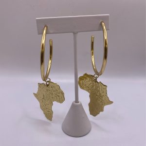 Ditsala Designs "Azania Hammered Africa Earrings"